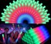 A bundle of 72 wellent LED foam light sticks displaying blue, green, and red flashes against a dark background.